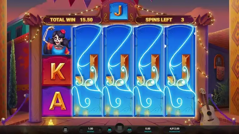 Los Cuatro Esqueletos Dream Drop slot screenshot 7