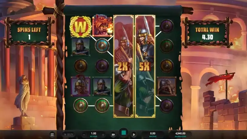 Roman Rivals slot screenshot 
