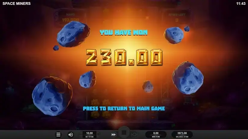 Space Miners slot screenshot 