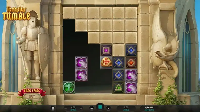 Templar Tumble slot screenshot 2
