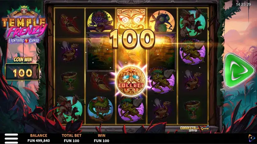 Temple Frenzy Lightning Chase slot screenshot 3