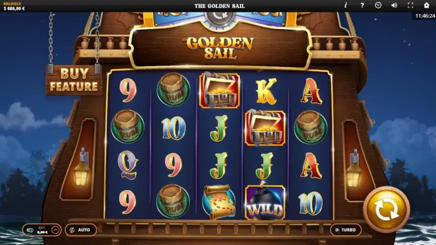 The Golden Sail slot screenshot 