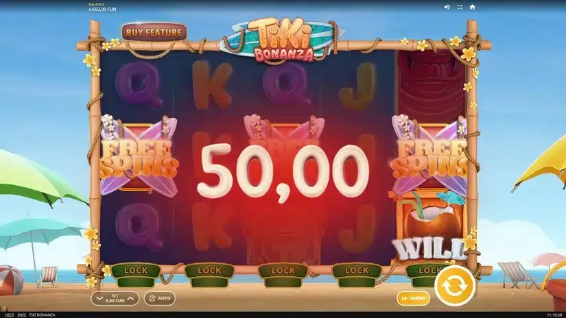 Tiki Bonanza slot screenshot 3