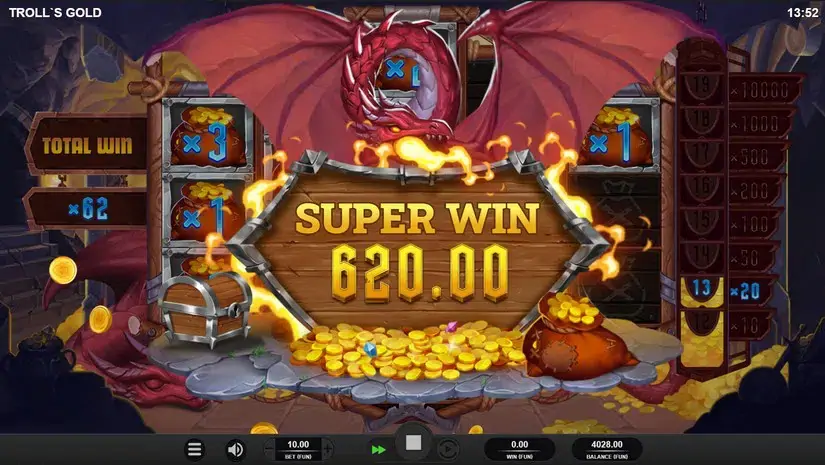 Troll’s Gold slot screenshot 