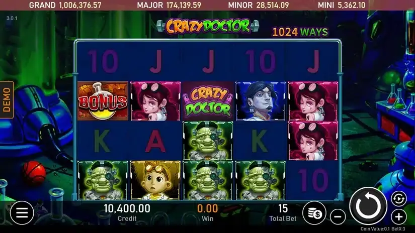 Crazy Doctor slot screenshot 1