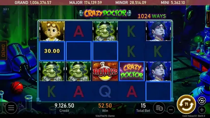 Crazy Doctor slot screenshot 3