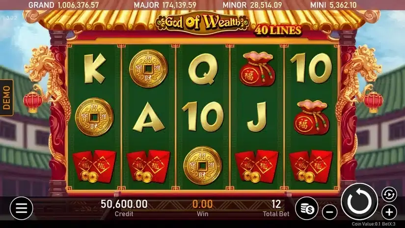 God of Wealth slot screenshot 