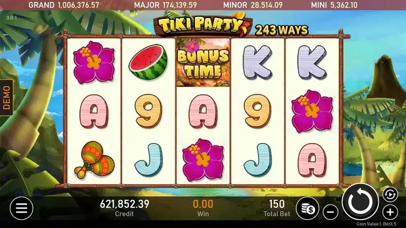 Tiki Party slot screenshot 1