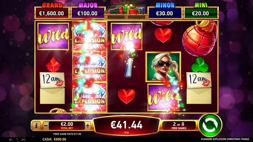 Diamond Explosion Christmas Tango slot screenshot 4