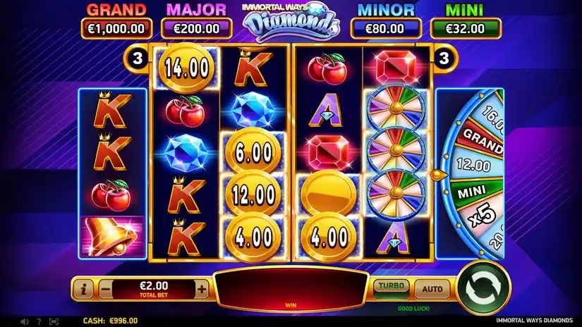 Immortal Ways Diamond slot screenshot 2