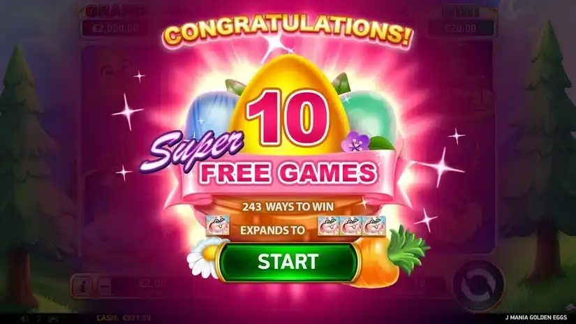 J Mania Golden Eggs slot screenshot 4
