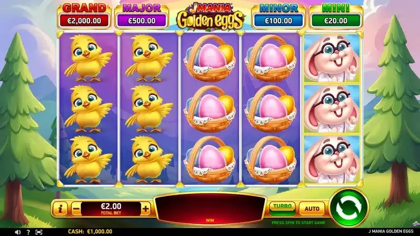 J Mania Golden Eggs slot screenshot 