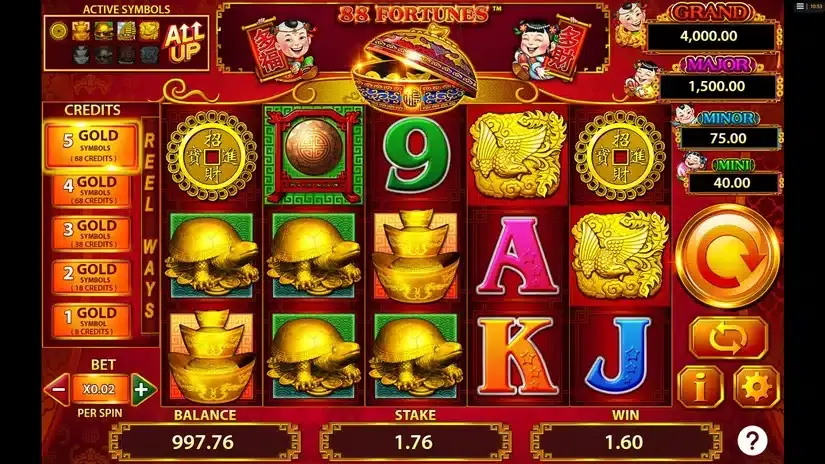 88 Fortunes slot screenshot 2