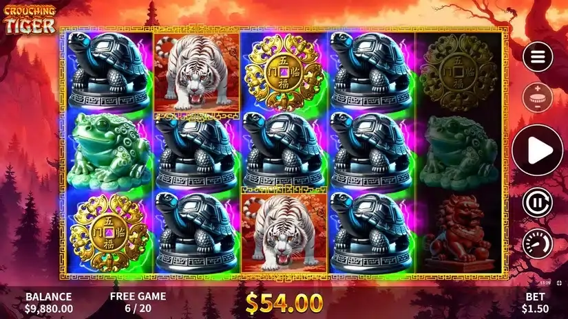 Crouching Tiger slot screenshot 4