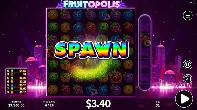 Fruitopolis slot screenshot 6