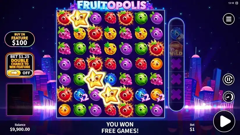 Fruitopolis slot screenshot 2