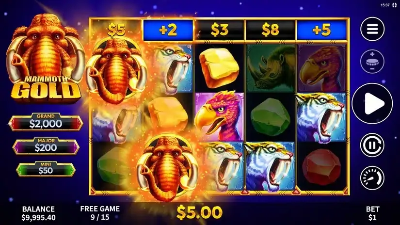 Mammoth Gold slot screenshot 
