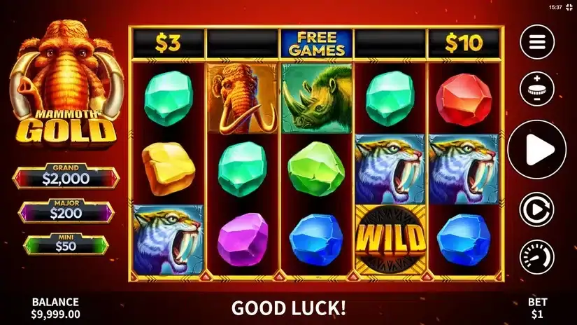 Mammoth Gold slot screenshot 