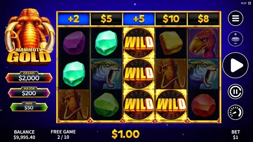 Mammoth Gold slot screenshot 3