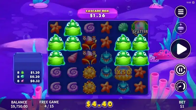 Ocean Gems Bonanza slot screenshot 4