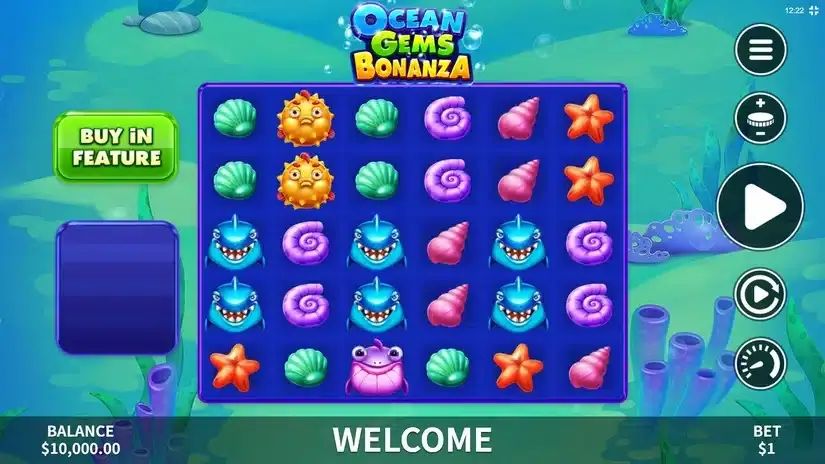 Ocean Gems Bonanza slot screenshot 