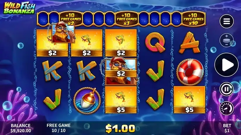 Wild Fish Bonanza slot screenshot 