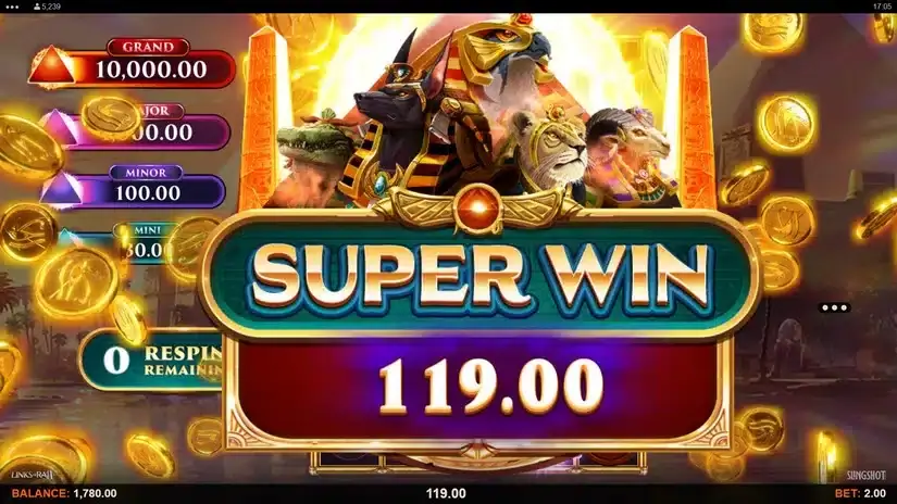 Links of Ra II slot screenshot 