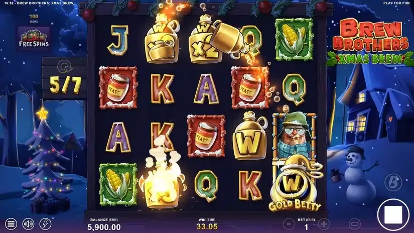 Brew Brothers Xmas Brew slot screenshot 