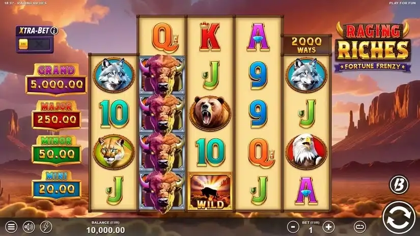 Raging Riches slot screenshot 1