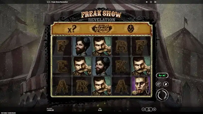Freak Show Revelation slot screenshot 