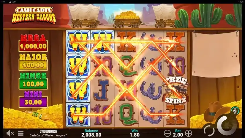 Cash Carts Western Wagons slot screenshot 