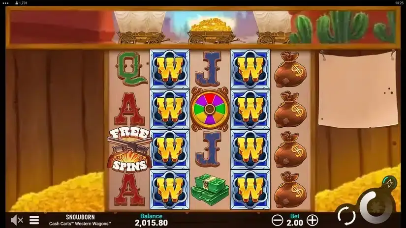 Cash Carts Western Wagons slot screenshot 
