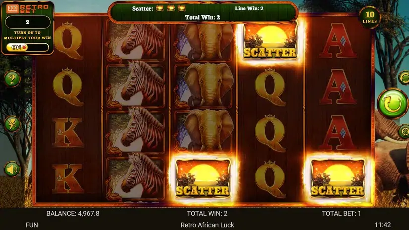African Luck slot screenshot 