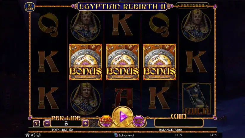 Egyptian Rebirth II slot screenshot 6