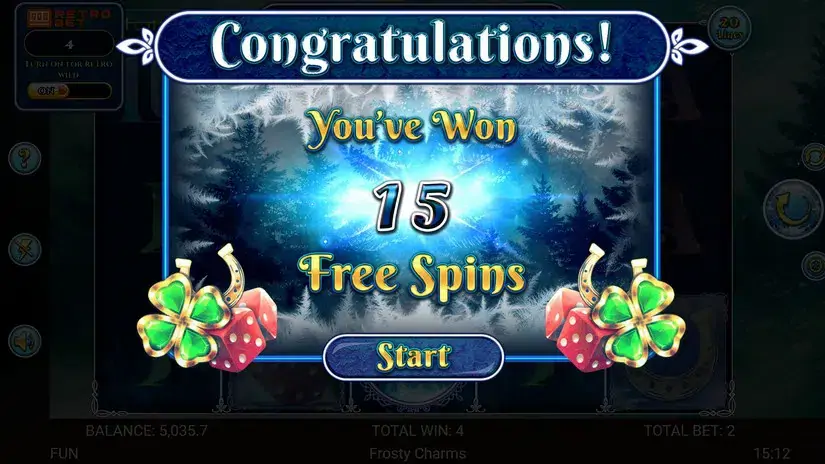 Frosty Charms slot screenshot 4