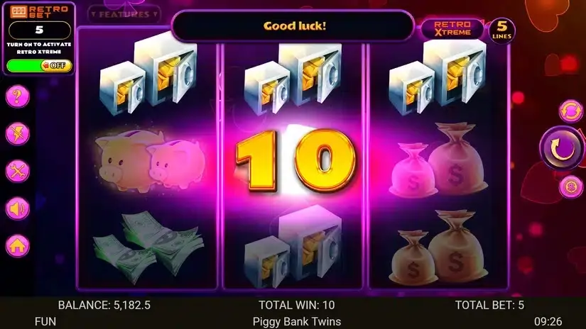 Piggy Bank Twins slot screenshot 3