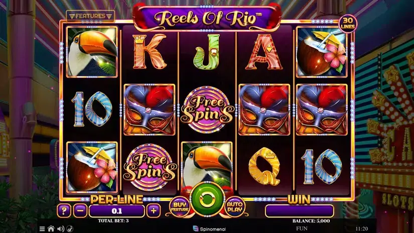 Reels Of Rio slot screenshot 1