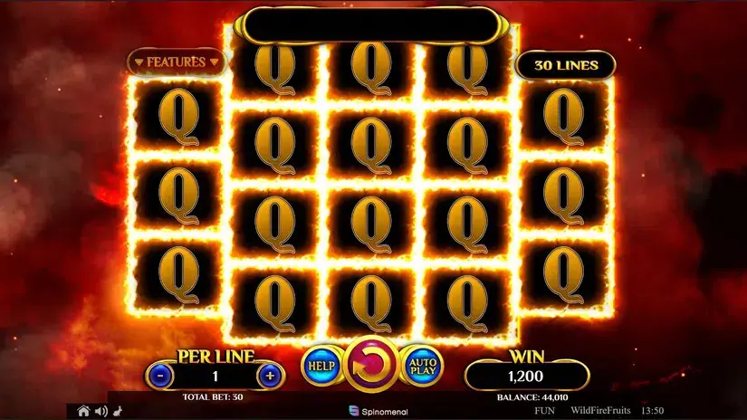 Wildfire Fruits slot screenshot 2