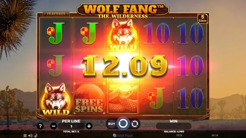 Wolf Fang The Wilderness slot screenshot 2