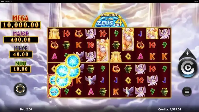 Amazing Link Zeus Epic 4 slot screenshot 2