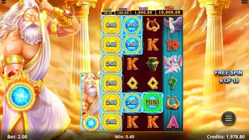 Wild Link Zeus slot screenshot 8