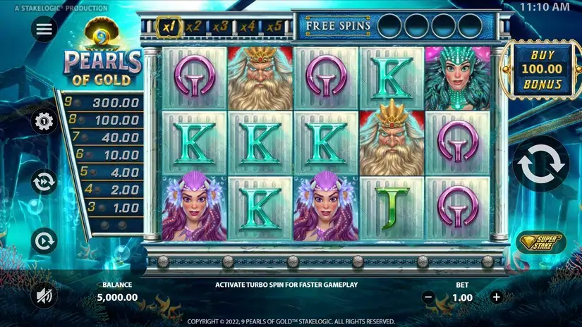 9 Pearls of Gold slot screenshot 1