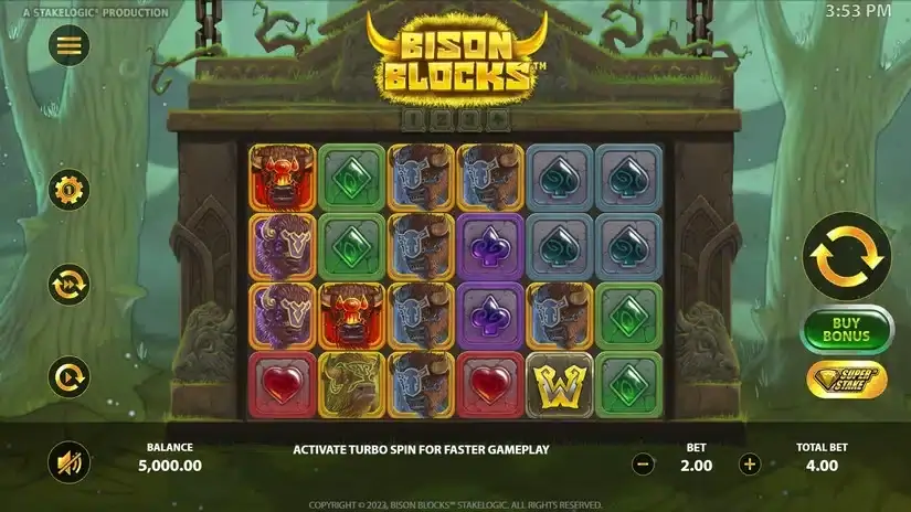 Bison Blocks slot screenshot 