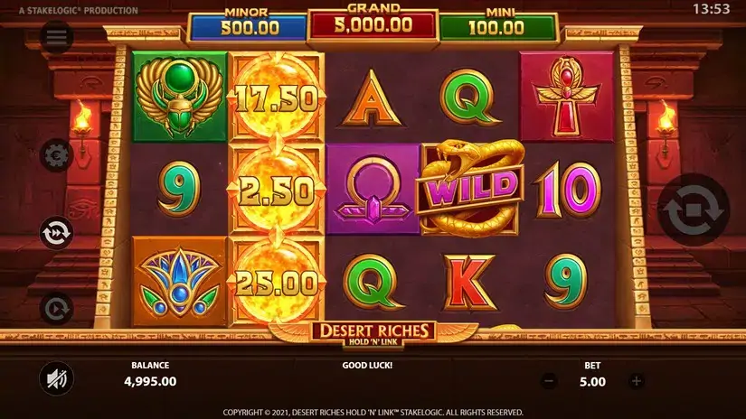 Desert Riches slot screenshot 