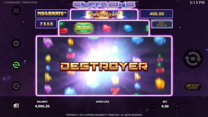 Extreme Megaways slot screenshot 