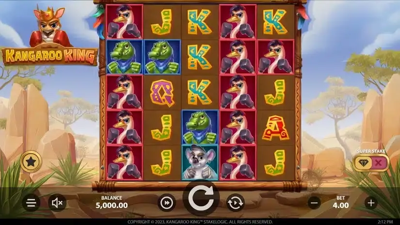 Kangaroo King slot screenshot 