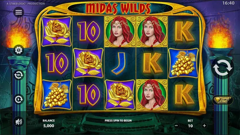 Midas Wilds slot screenshot 