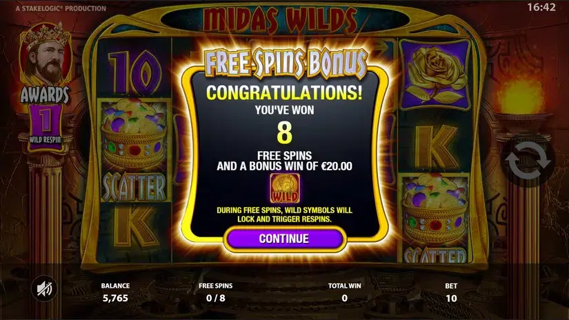 Midas Wilds slot screenshot 