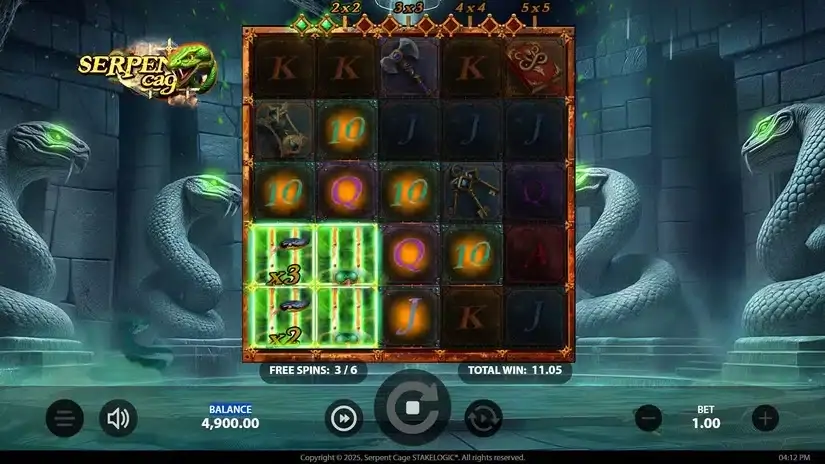 Serpent Cage slot screenshot 3