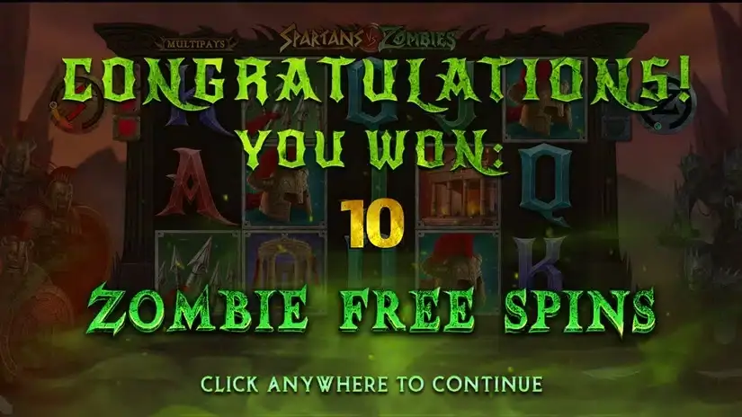 Spartans vs Zombies slot screenshot 3